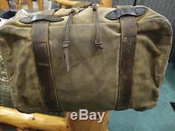 Filson Vintage Outfitter Duffle Bag, Tan, Large, Talon zippers Discontinued