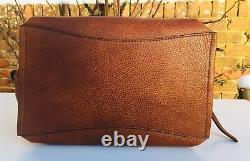 GIANNI CHIARINI Large Leather Handbag/Holdall TAN BROWN, H9 x W12.5 x D 8 VGC