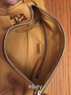 Genuine Prada Handbag Vintage In Beautiful Soft Tan Leather