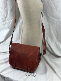 Genuine vintage CIOLO Firenze tan leather shoulder bag crossbody flap