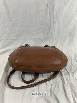 Genuine vintage COACH 9996 framed pouch tan leather shoulder bag purse tan brown