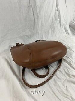 Genuine vintage COACH 9996 framed pouch tan leather shoulder bag purse tan brown