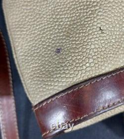 Genuine vintage Mulberry Crossbody Saddle Messenger Scotchgrain Leather bag