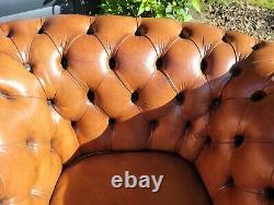 Gorgeous Vintage Studded Chesterfield Leather Armchairs X2 Delivery