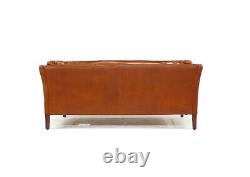 Groucho Handmade 3 Seater Settee Sofa Vintage Tan Distressed Real Leather