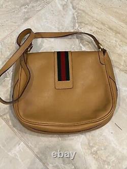 Gucci Authentic Vintage Tan Leather Purse Shoulder Or Cross Body