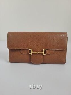 Gucci Horsebit 1955 Vintage Tan Leather Wallet / Purse/ Card holder