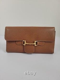 Gucci Horsebit 1955 Vintage Tan Leather Wallet / Purse/ Card holder