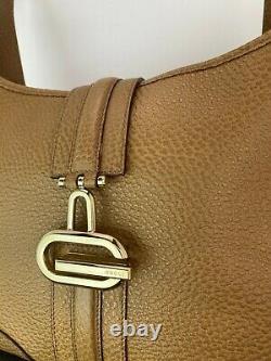 Gucci Tan Leather Shoulder Small Hand Bag Vintage B149 AUTHENTIC
