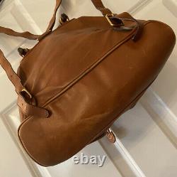 Gucci Tanned Beautiful Leather Bamboo Vintage Backpack Bag