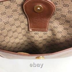 Gucci Vintage Brown & Tan Leather Crossbody Bag