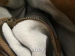Gucci Vintage Tan Leather Bamboo Handle Tote Shoulder Handbag