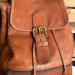 HTF Vintage 80s Coach British Tan Leather XL Backpack Rucksack USA Made Bag VGUC