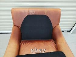 Howard Style Tan Leather Club Chair Armchair- Marks & Spencer