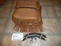 Indian desert tan leather saddlebags complete OEM Chief Vintage new takeoffs