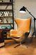 Industrial Aviator Egg Wing Back Chair Tan Brown Stock Clearance FREE Delivery