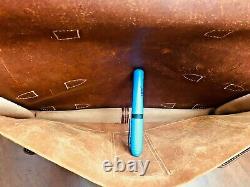 J. PETERMAN Vintage Tan Leather 1928 Aviator Briefcase/ Messenger Bag US Made