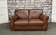 John Lewis Chesterfield Ranch Brown/Tan Distressed Style Leather Sofa WE DELIVER