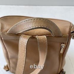 LONGCHAMP Vintage Foulonne Tan Pebbled Leather Backpack Made In France RARE