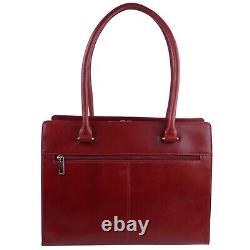 Ladies Italian Vintage Red Leather Shoulder/Work Bag Handbag by Visconti Tote