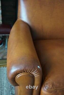 Laura Ashley Burlington leather armchair VINTAGE TAN LEATHER