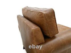 Leather Armchair Club Chair In Vintage Tan Leather The Hepburn