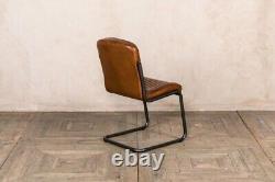 Leather Dining Chair Tan Leather Chair Cantilever Chair Side Chair