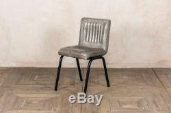 Leather Dining Chairs 3 Colours Vintage Style Matching Stools Available