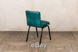 Leather Dining Chairs 3 Colours Vintage Style Matching Stools Available