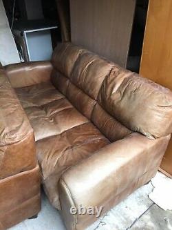 Leather sofa Brown Tan Vintage 3&2 Seaters