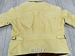 Levi Vintage Clothing 1930's tan leather jacket size S