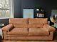 Ligne Roset Tan Suede Vintage 3 Seater and 2 Seater Sofa Settee Chair Seat Set