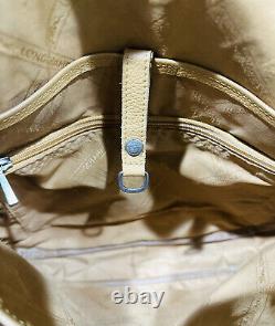 Longchamp Tan Pebbled Leather Vintage Crossbody Bag Made in France