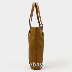 Longchamp Vintage Light Tan Leather Shopper / Tote Shoulder Bag