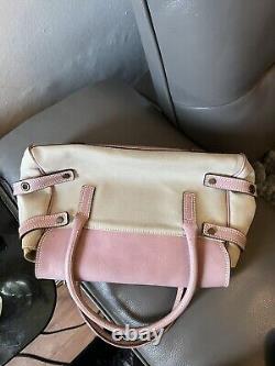 Luella vintage Genuine Gisele Pink & Tan Heart Theme Satchel Shoulder Bag