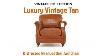 Luxury Vintage Tan Distressed Leather Armchair