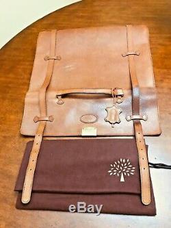 MULBERRY ROGERS Vintage Tan Leather Briefcase / Attache Made In England