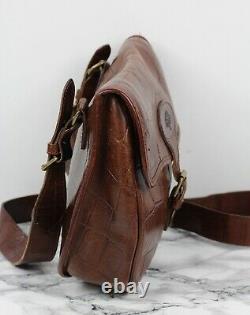 MULBERRY Vintage Rich Tan Brown Congo Leather Saddle Satchel Shoulder Bag
