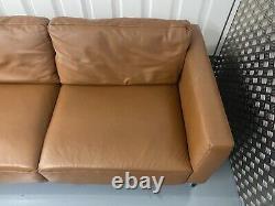 Made. Com Leather left hand facing chaise End sofa Tan Leather RRP £1,299