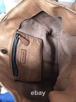 Massimo Dutti Ladies Bag Fabulous 100% Leather Vintage Tote Original Ex Con