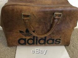 Mega Rare Vintage Peter Black Adidas Bag 70s / 80s Tan Leather Sports Holder