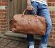 Men's Bag Vintage Child Drake Leather Overnight Duffle Bag in Tan