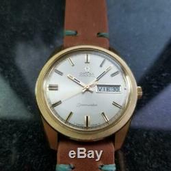 Men's Omega Seamaster Day Date Automatic 18k Solid Gold c. 1968 Vintage LV668TAN