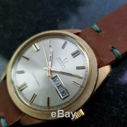 Men's Omega Seamaster Day Date Automatic 18k Solid Gold c. 1968 Vintage LV668TAN