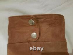 Mens Tan Soft Real Leather Smart Casual Vintage Zipper Jacket-UK XL