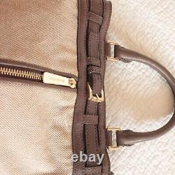 Michael Kors Kingsbury Tote Saddle Bag Vintage Retired Tan Brown