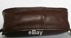 Mint COACH VINTAGE brown LEATHER CITY BAG CROSSBODY SHOULDER Flap Classic 9790