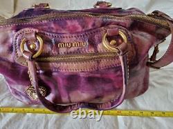 Miu Miu Prada vintage purse Leather crystals red purple black tan brown beige