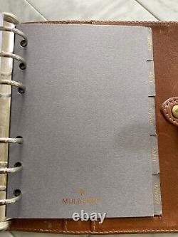 Mulberry Tan Vintage Leather Organiser With Original Paper Inserts