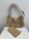 NEW Vintage Gucci Camel Tan Beige Perforated Leather Jackie Purse Bag with Pouch